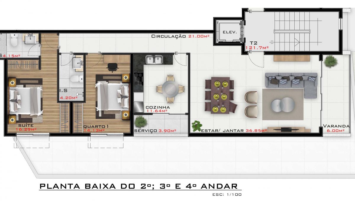 T2 planta 4º Andar Esq