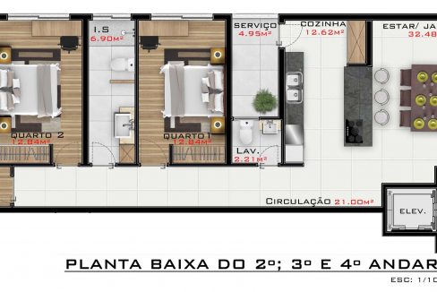 T3 planta 2º Andar Dir